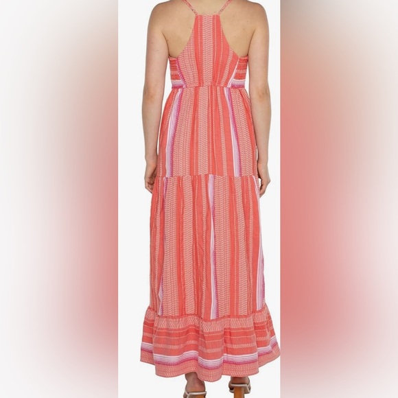 NWT XS Liverpool Women's Tiered Cross Back Maxi Dress. A487 - Picture 2 of 5